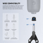 Wide Compatibility of the NEEWER HW-44 6PCS Mic Stand Extension Accessories Kit
