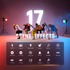 NEEWER FS300C Dimmed Full RGB Video Light features 17 scene effects.