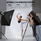 S101-400W PRO Photography Flash can work with the 2.4G 16 channel trigger