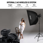 NEEWER S101-300W PRO Studio Monolight is built with the NEEWER 2.4G wireless Q system