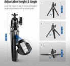 NEEWER TP29 Metal Tabletop Mini Tripod is easily adjusted.