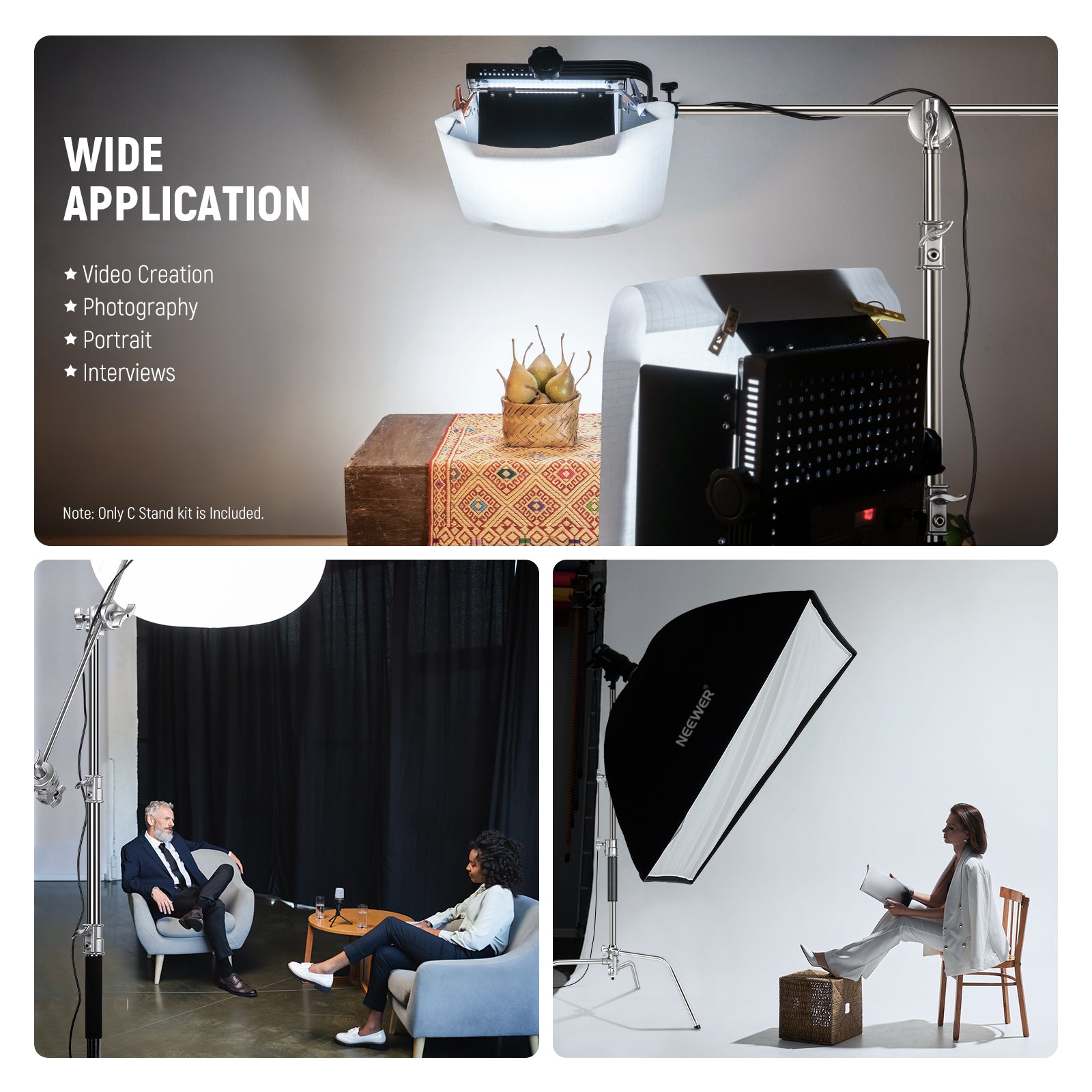 Wide Applications of the NEEWER SC172 Heavy Duty C Stand