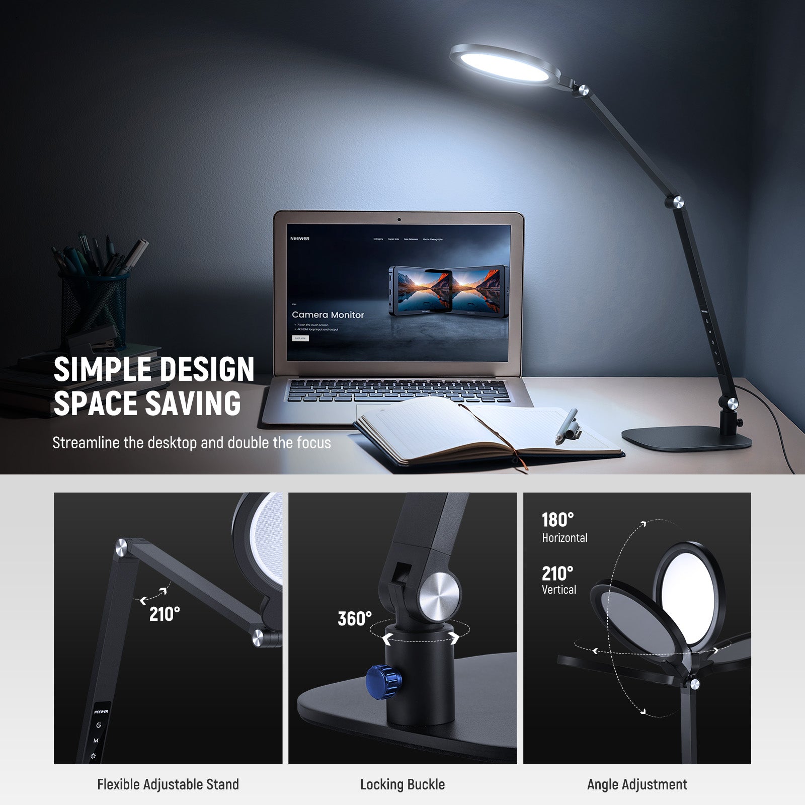 NEEWER R19 Round Fill Light can help you save space.