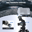 NEEWER TH15 3-Way Geared Tripod Head helps achieve flexible camera angles