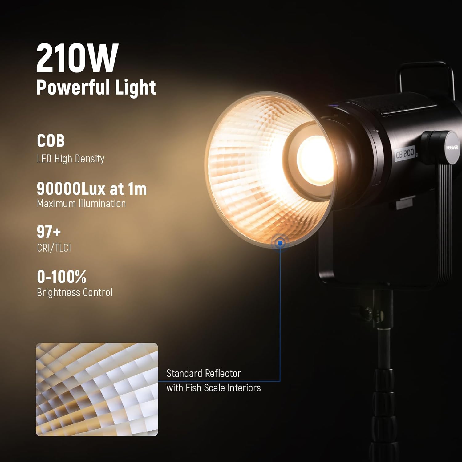 NEEWER CB200B 210W Powerful Bi-Color Video Light