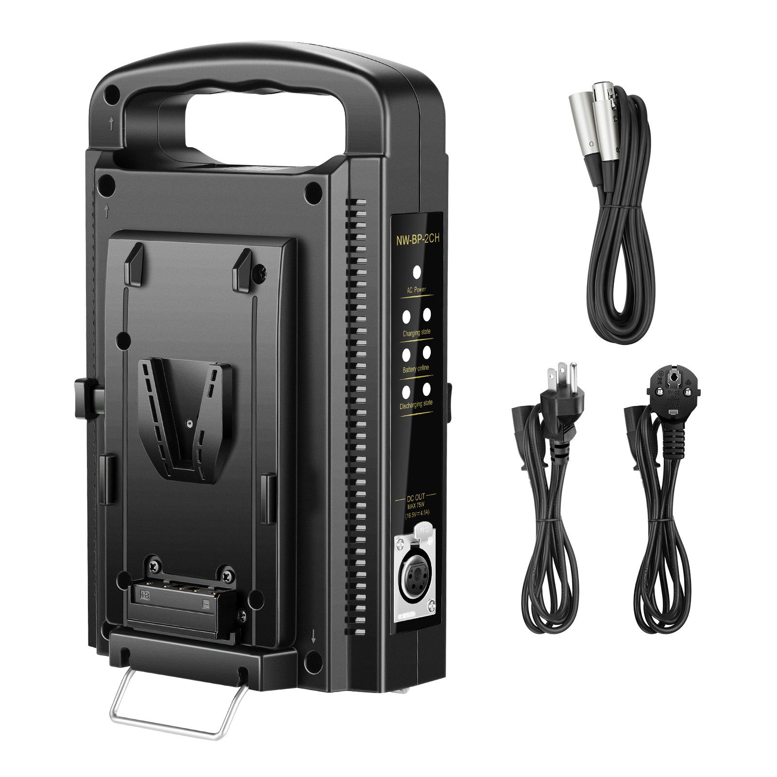 NEEWER Dual Channel V-Mount/V Lock Battery Charger