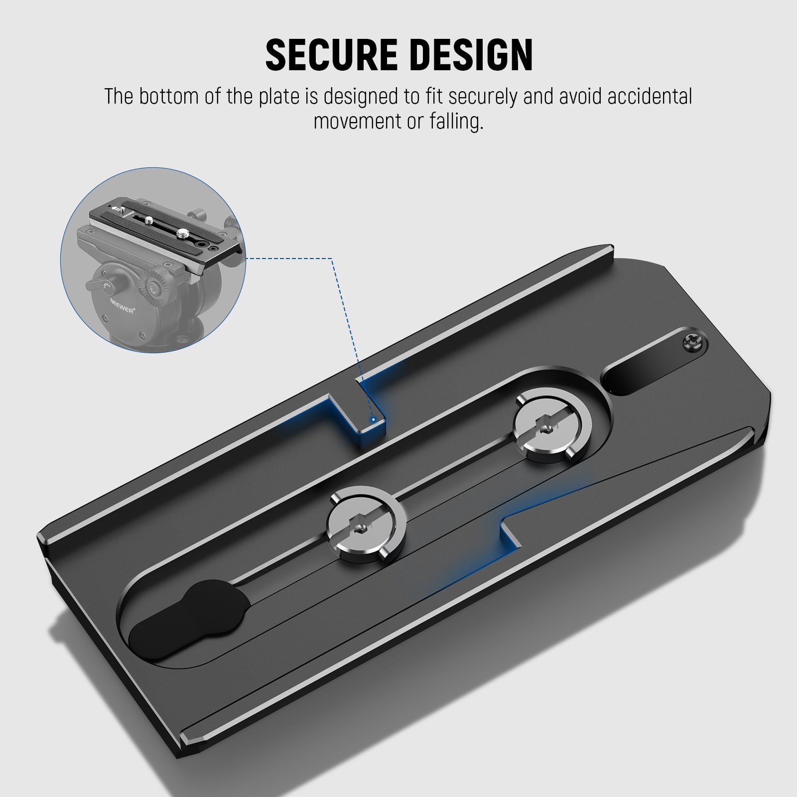 The bottom of the plate is designed to fit securely