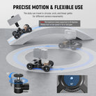 NEEWER DL400 Upgraded Motorized Camera Slider Dolly can travel in circular and arch paths.