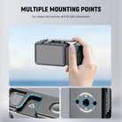 The cold shoe attaches a small LED light (NL-36AI/RGB61) or microphone (VM10)