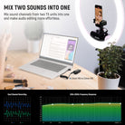 NEEWER CM28 PRO Wireless Mic System can mix sound channels from two TX units into one.