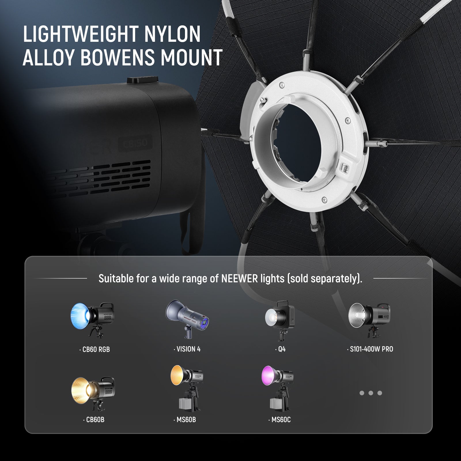 NEEWER NS92P Quick Release Octagonal Softbox features a Bowens mount