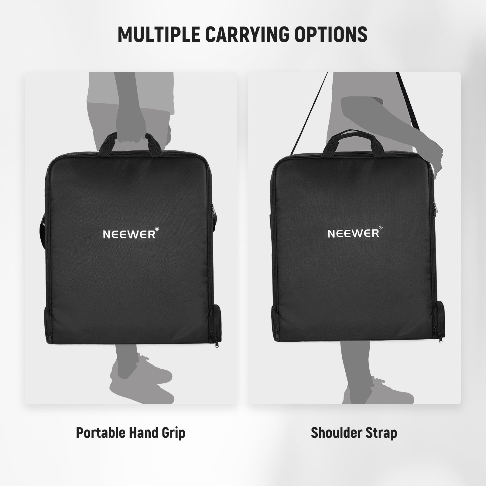 NEEWER RU-009 Ring Light Carrying Bag offers multiple carrying options.