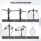 Installation instructions of the NEEWER CL-05 Portable Collapsible Backdrop Holder