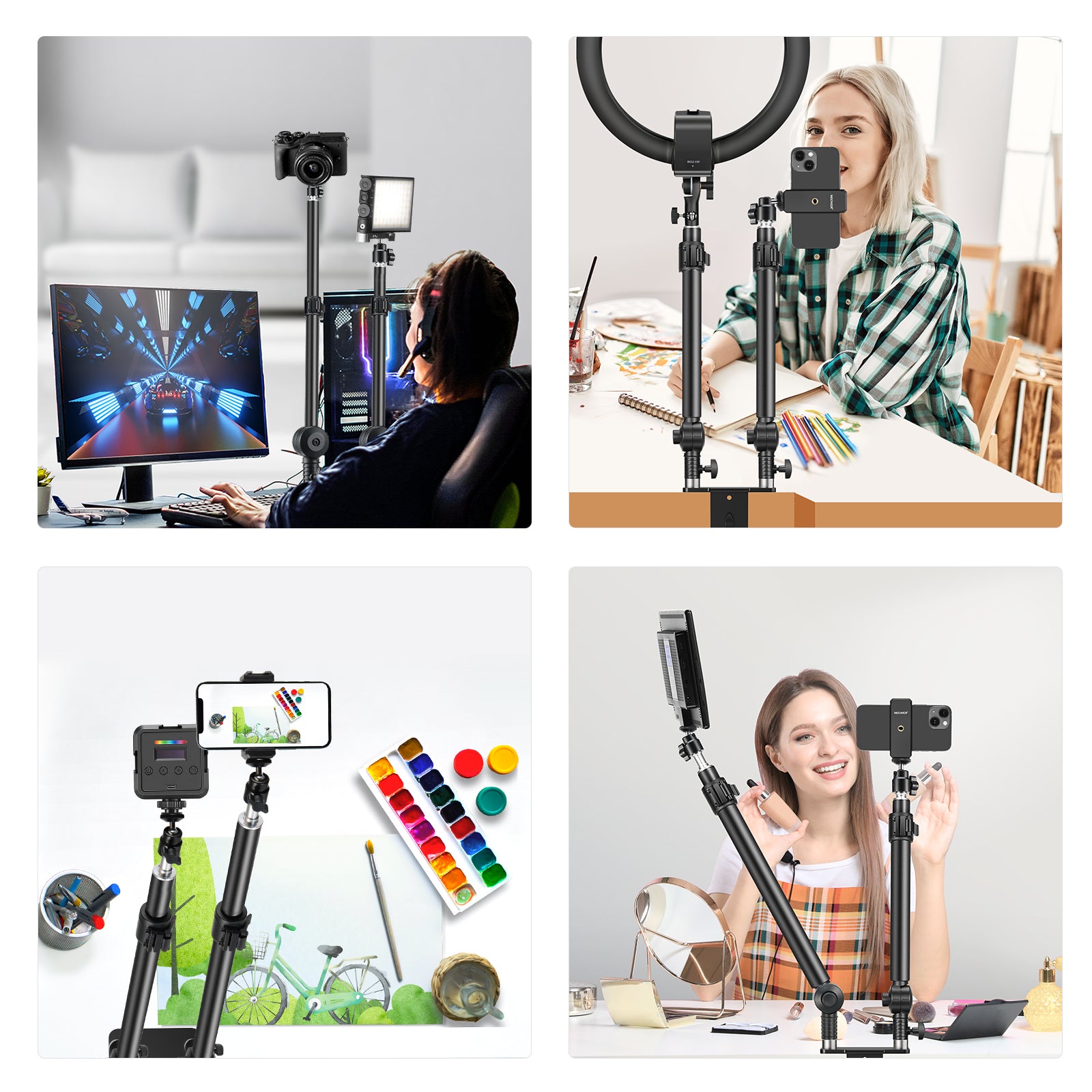 Wide Applications of the NEEWER STDB3560 Upgraded C Clamp Desk Mount