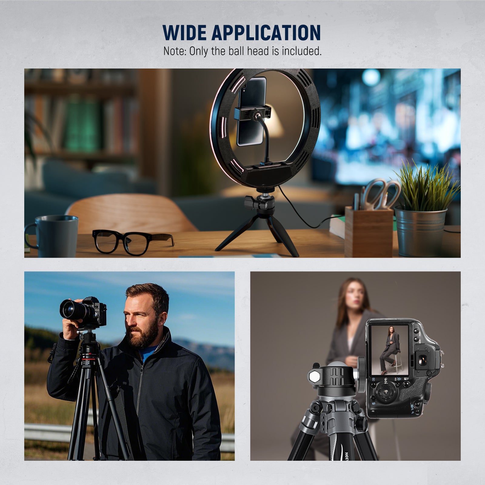 Wide Applications of the NEEWER GM01 Mini Ball Head