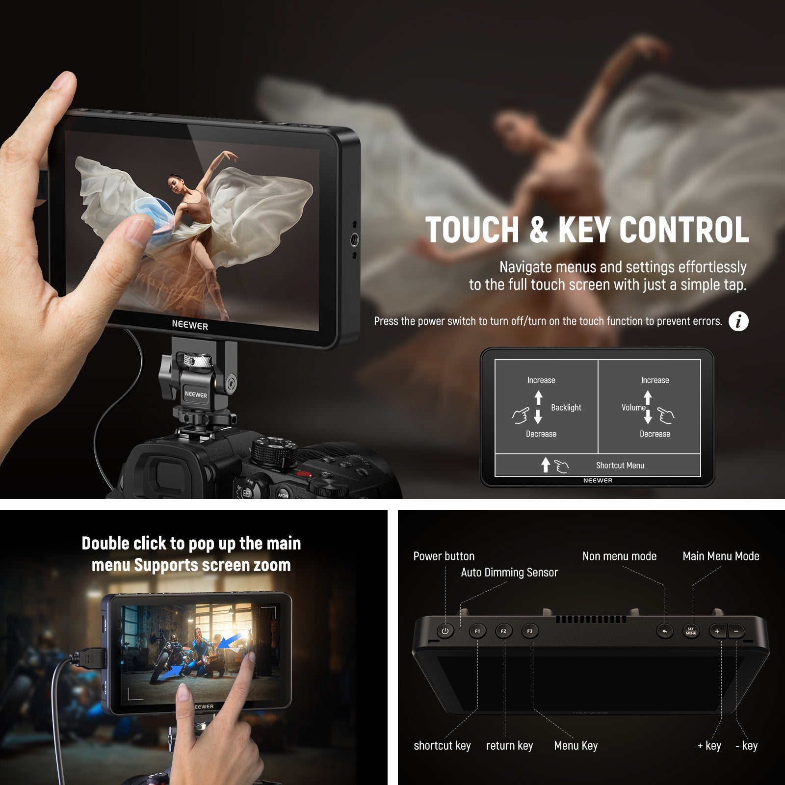 Methods for Controlling NEEWER F700 7" Touch Screen Field Monitor