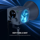 A silent fan and quality heatsinks form an efficient and noiseless heat dissipation system