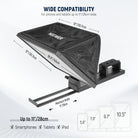 Wide Compatibility of the NEEWER X16B Portable Tablet Teleprompter