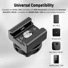 This cold shoe mount adapter for camera cage is compatible with many  wireless microphone systems