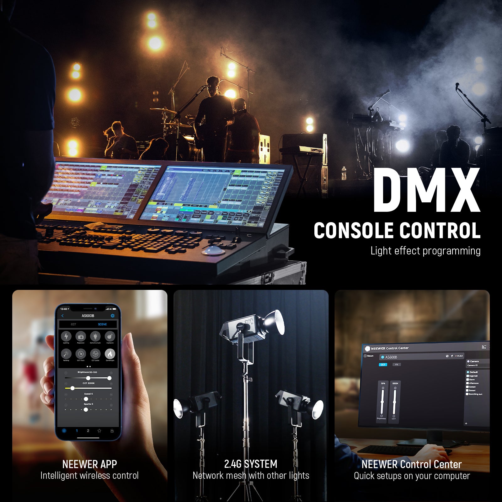 Methods for Controlling NEEWER AS600B 600W LED Continuous Lighting for Video