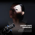 The geometry effect modifier supports straight, triangular, square, and rectangular light patterns.