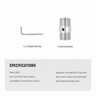 Specifications of the NEEWER SR013 Stainless Steel Rod Connector for 19mm Support Rod