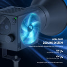 A silent fan is incorporated to effectively dissipate the heat during working