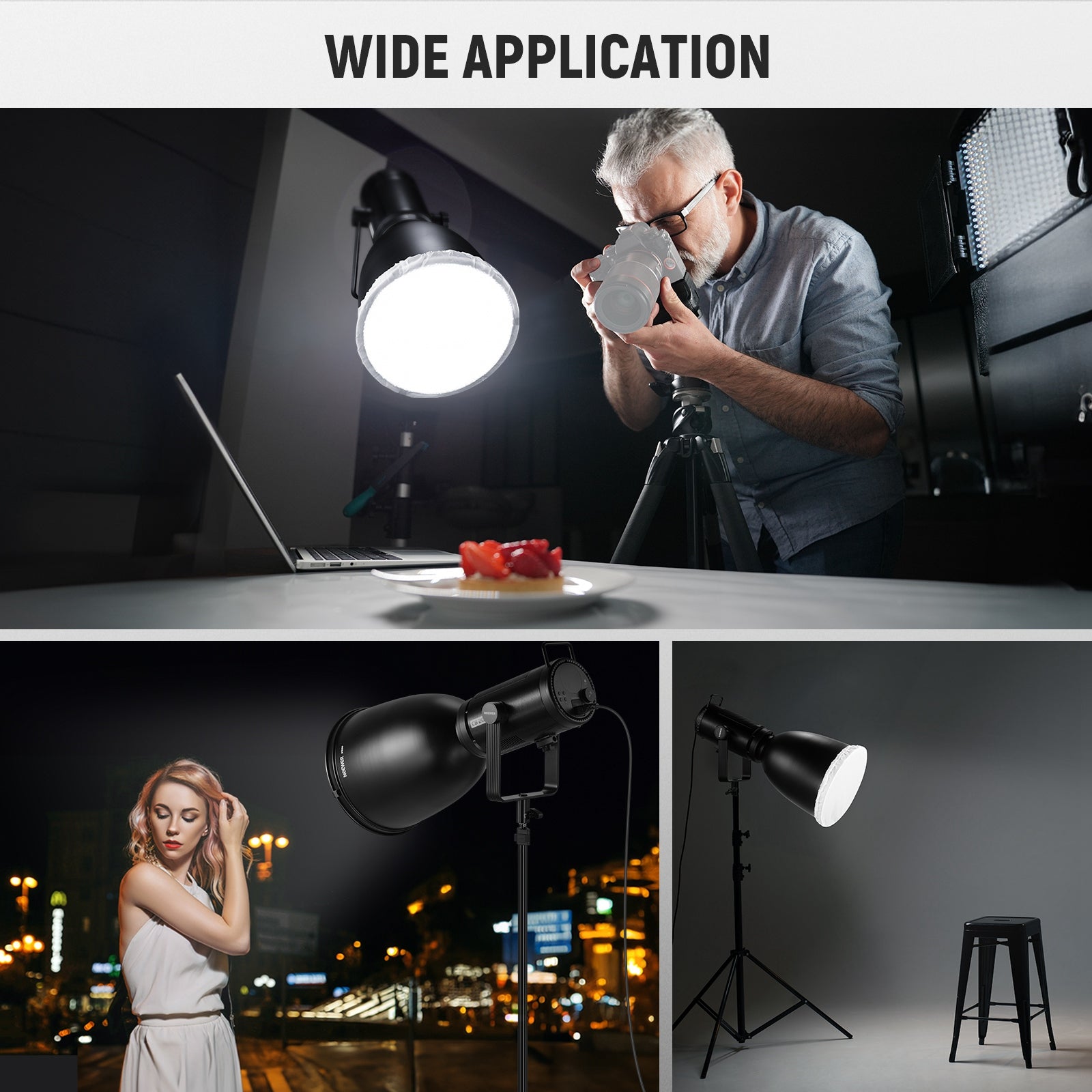 Wide Applications of the NEEWER FR30 11.6"/29.5cm Deep Focus Reflector