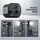 NEEWER MS60 Mini Light supports multiple power supply modes.