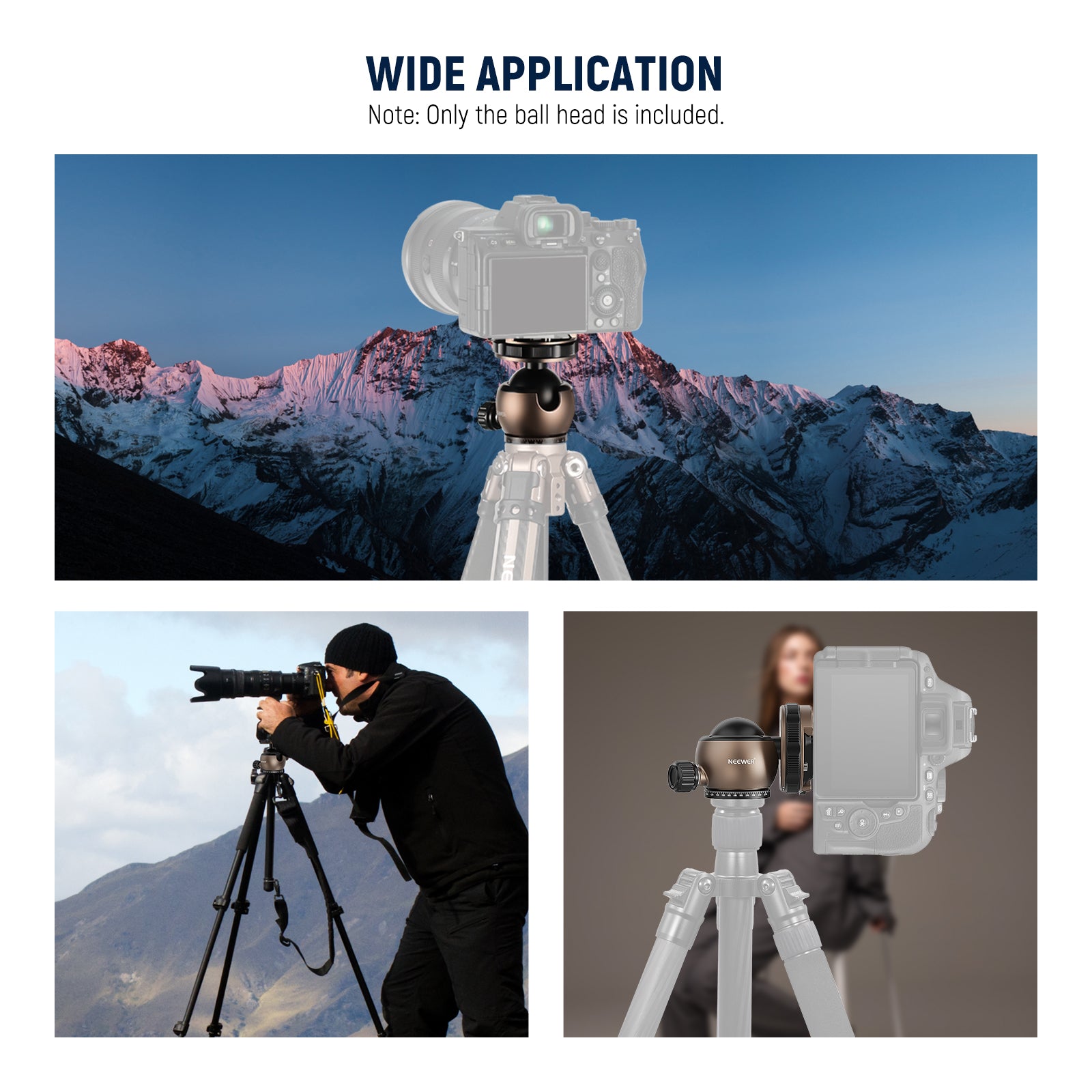 Wide Applications of the NEEWER GM32 Tripod Ball Head Mount Adapter