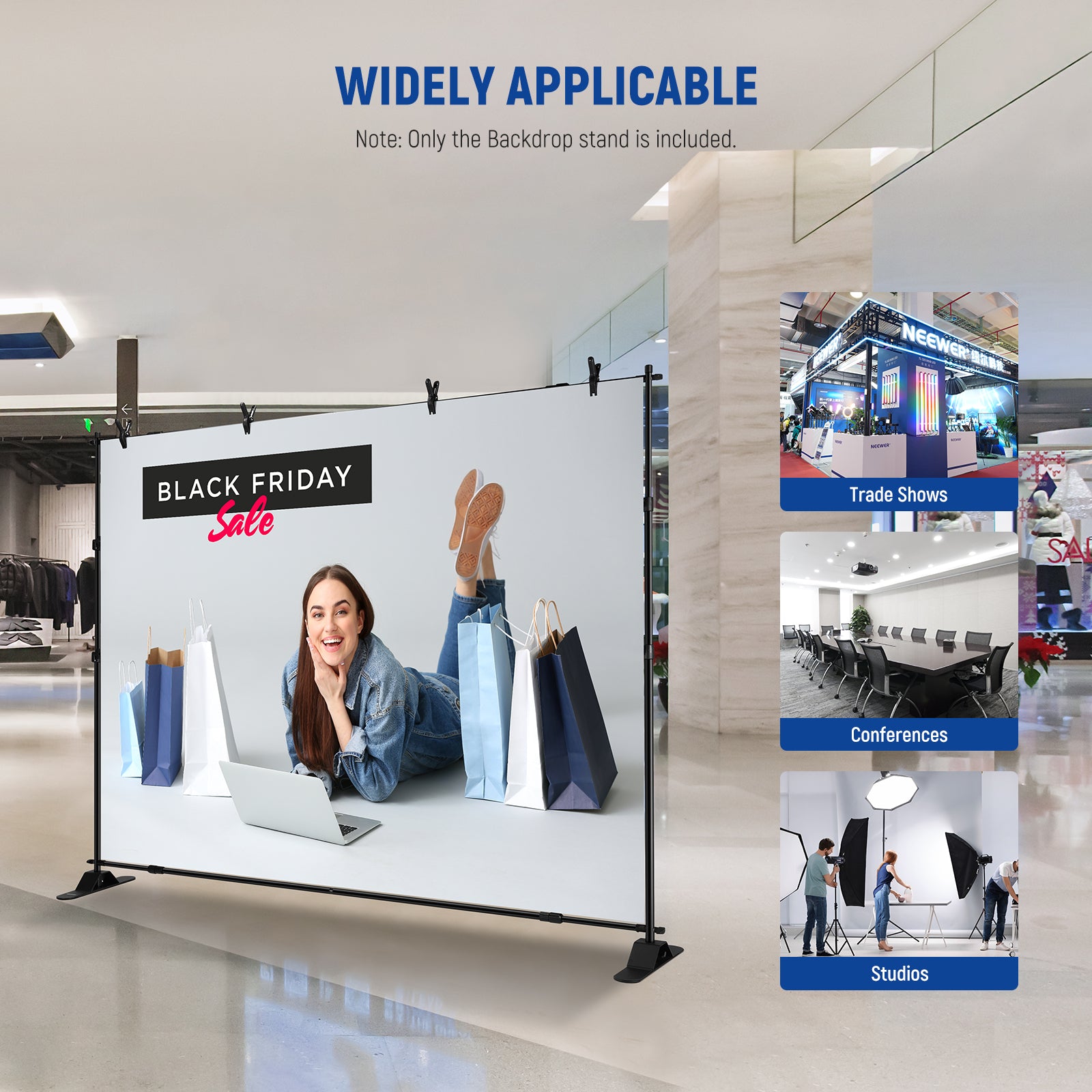 Wide Applications of the NEEWER NK-ST300 10x8ft Heavy Duty Backdrop Stand