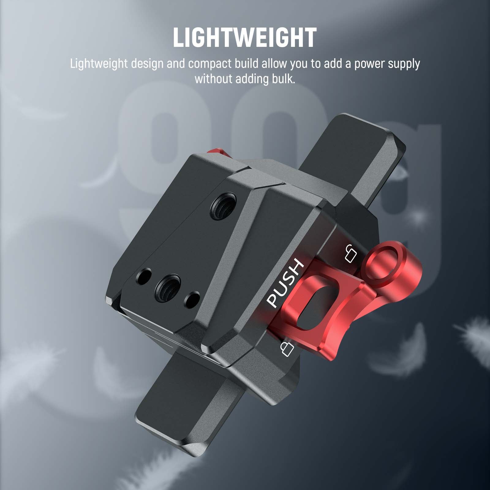 This black anodized aluminium alloy construction is durable, robust, rust and scratch resistant.