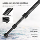 NEEWER TP09 Carbon Fiber Mini Tripod is lightweight.