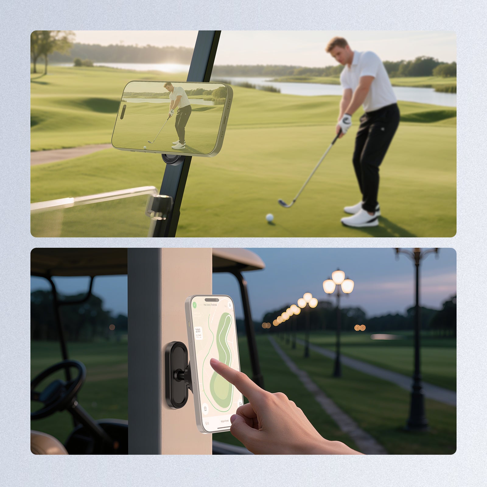 Scenarios for NEEWER PA099 Magnetic Golf Cart Phone Holder Mount