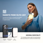 NEEWER BL48B Rechargeable Magnetic Selfie Light is compatible with MagSafe
