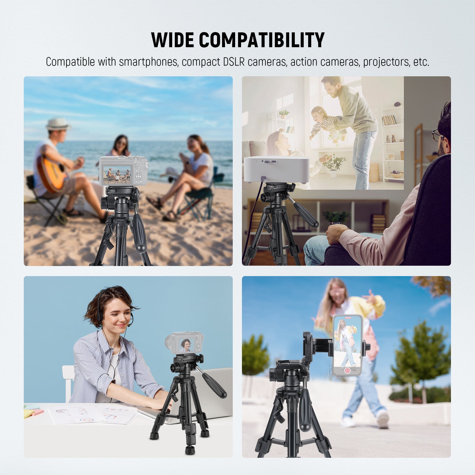 Wide Compatibility of the NEEWER TP02 Mini Desk Tripod