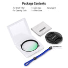 Package Contents of the NEEWER MC UV Protection Filter with Lens Cap