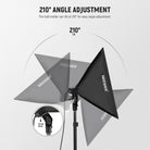 The bulb holder can tilt at 210°.
