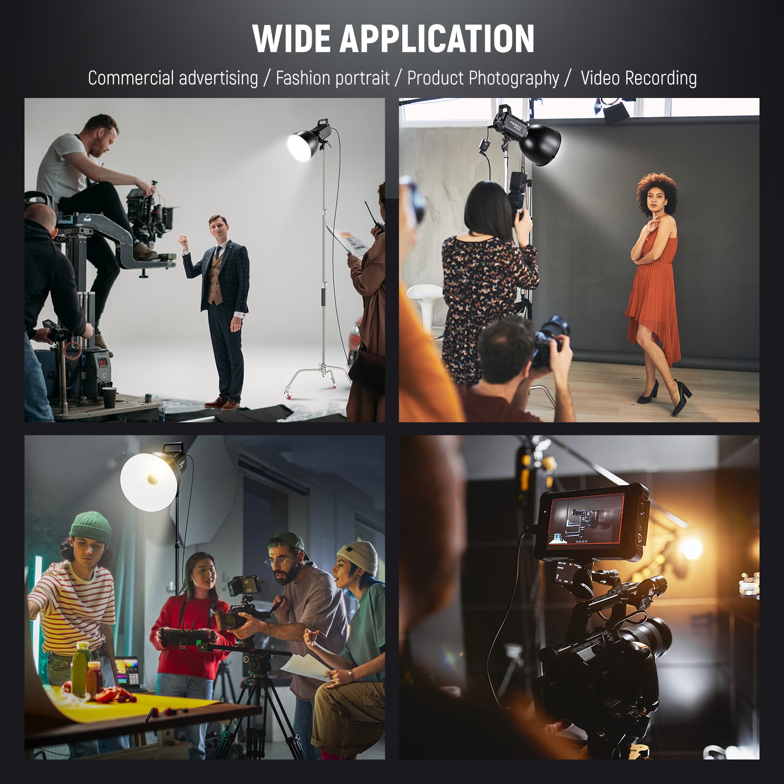 Wide Applications of the NEEWER FR26 10.4″ Medium Focus Reflector Bowens Mount Kit