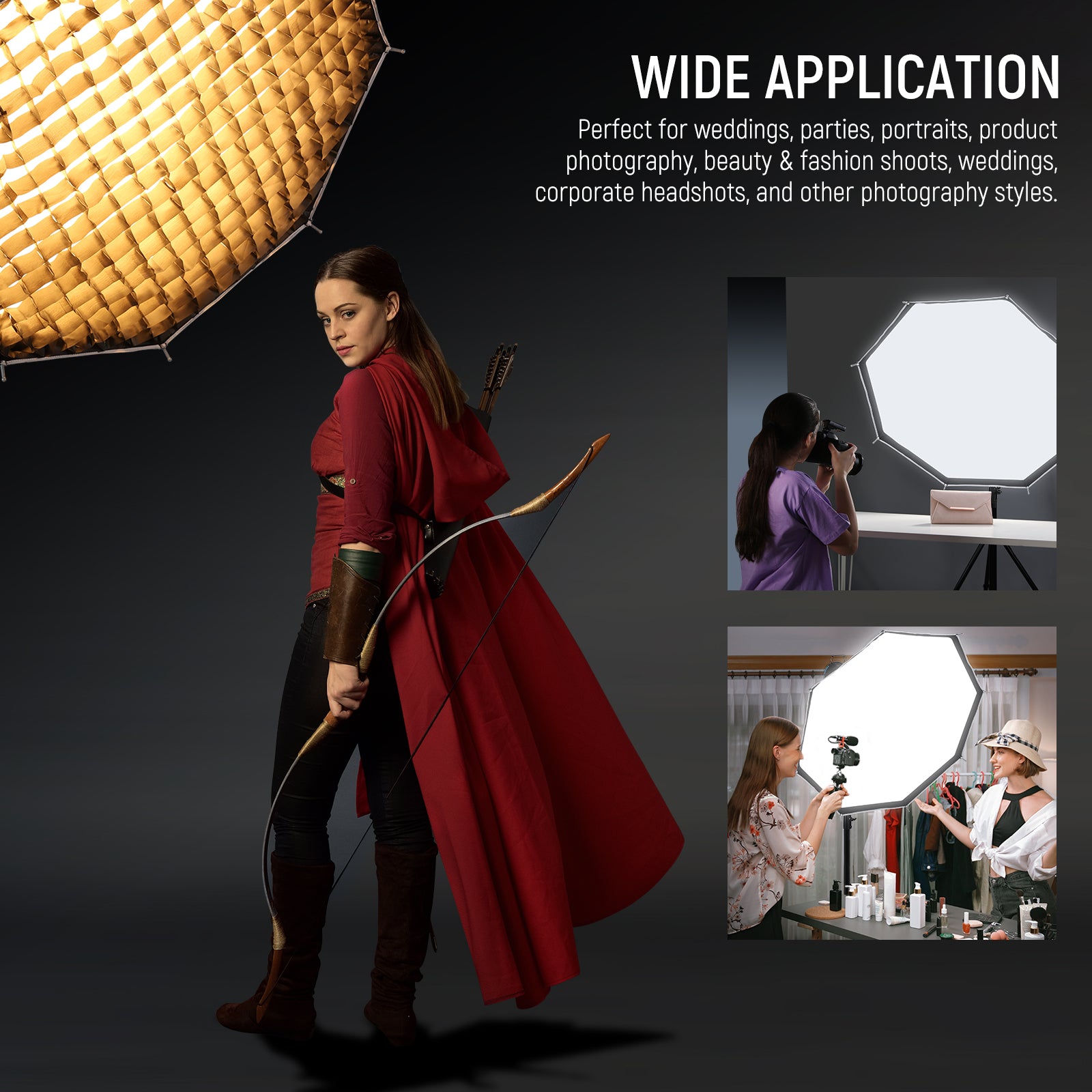 NEEWER NS91P Quick Release Octagonal Softbox is perfect for portraites photography.