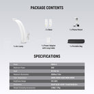 Package Contents of the NEEWER HM02-D Foldable Nail Tech Table Arc Lamp Kit