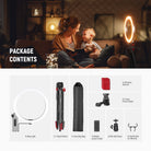 Package Contents of the NEEWER RP10-H Selfie Ring Light with Tripod Kit
