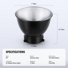 Specifications of the NEEWER RF1 Fish Scale Pattern Standard Reflector