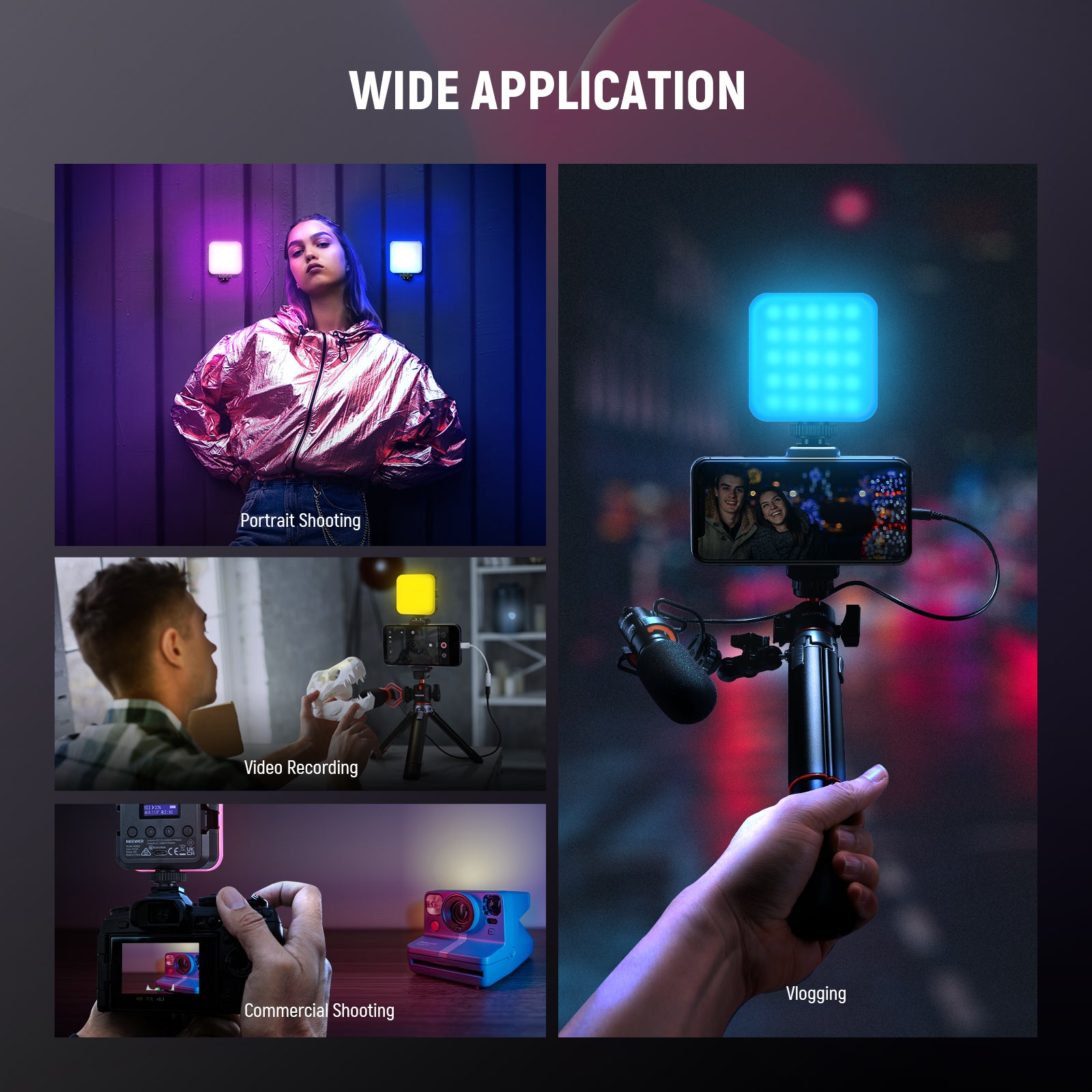 Wide Applications of the NEEWER RGB62 Mini LED Light