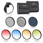 Package Contents of the NEEWER Clip On 67mm Phone Lens Filter Kit