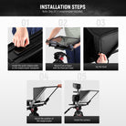 Installation steps of the NEEWER X17 II Remote Teleprompter