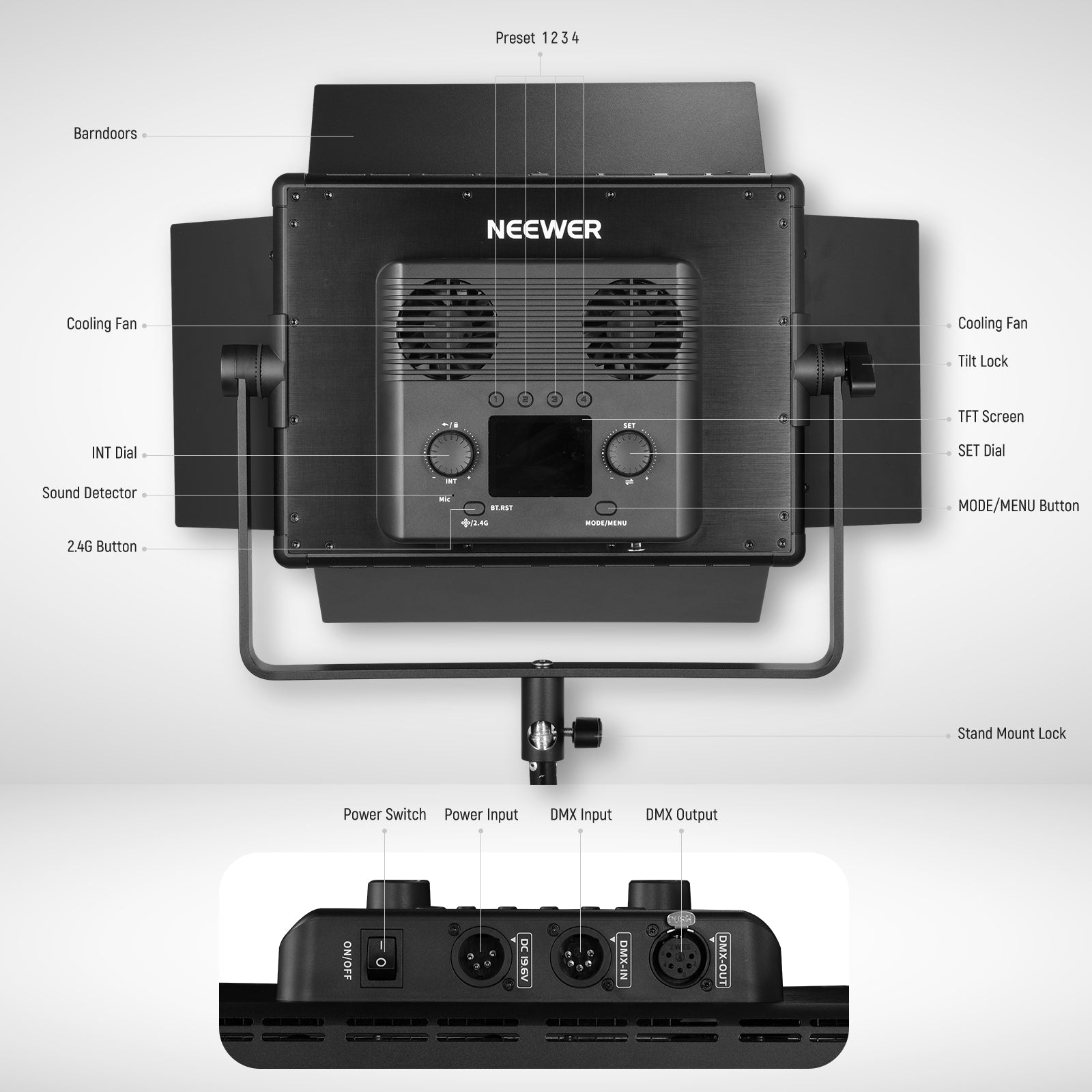 Product detail of the NEEWER PL60C Professional RGB Light