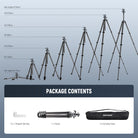 Package Contents of the NEEWER LITETRIP LT38 Carbon Fiber Tripod