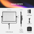 Package Contents of the NEEWER AP150C 150W RGB LED Panel Light Kit