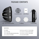 Package Contents of the NEEWER NS27P Octagonal Softbox